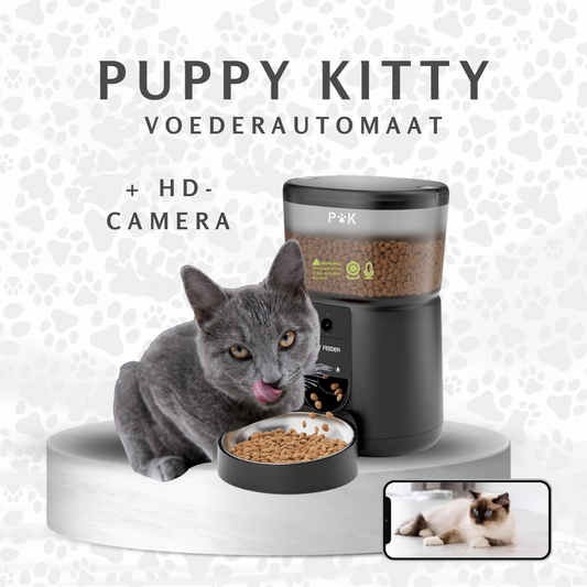 PUPPY KITTY Voederautomaat-Zwart